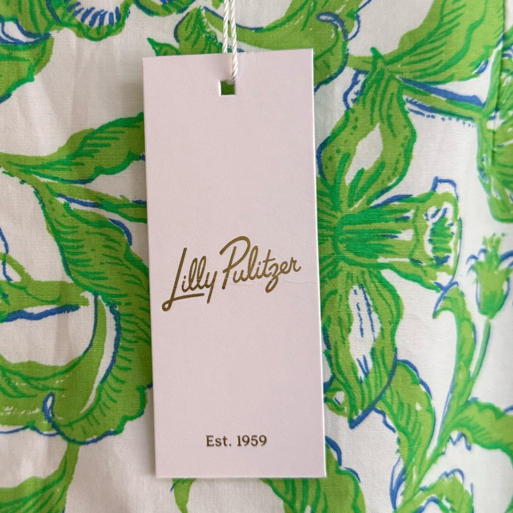 Lilly Pulitzer Green and White Mini Skirt - Picture 4 of 12